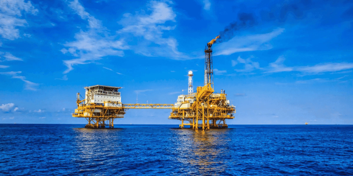 Offshore oil and gas production platforms representing Trussco’s offshore industrial services